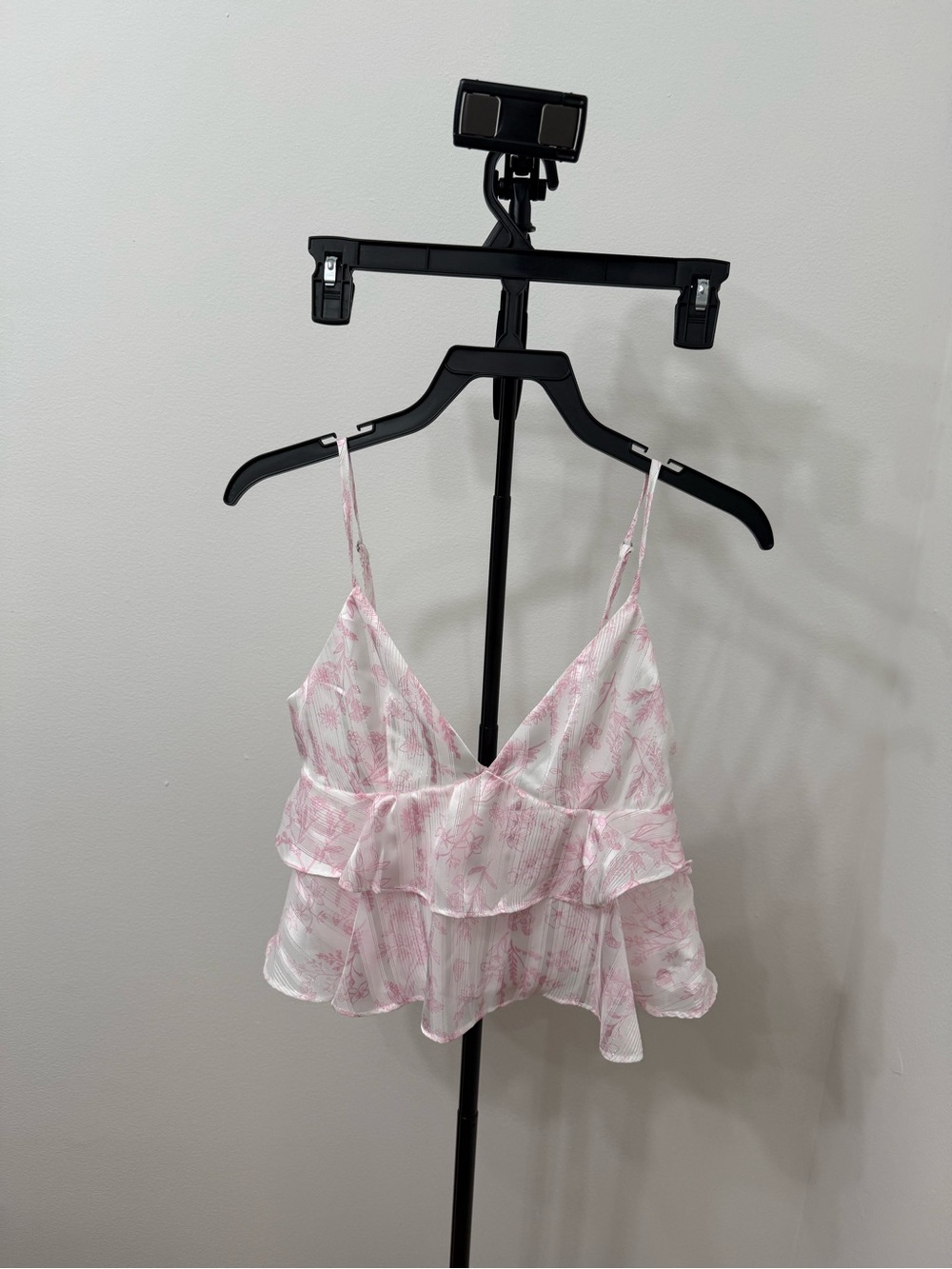 Altar'd State Pink Floral Ruffle Cami - Picture 4 of 6